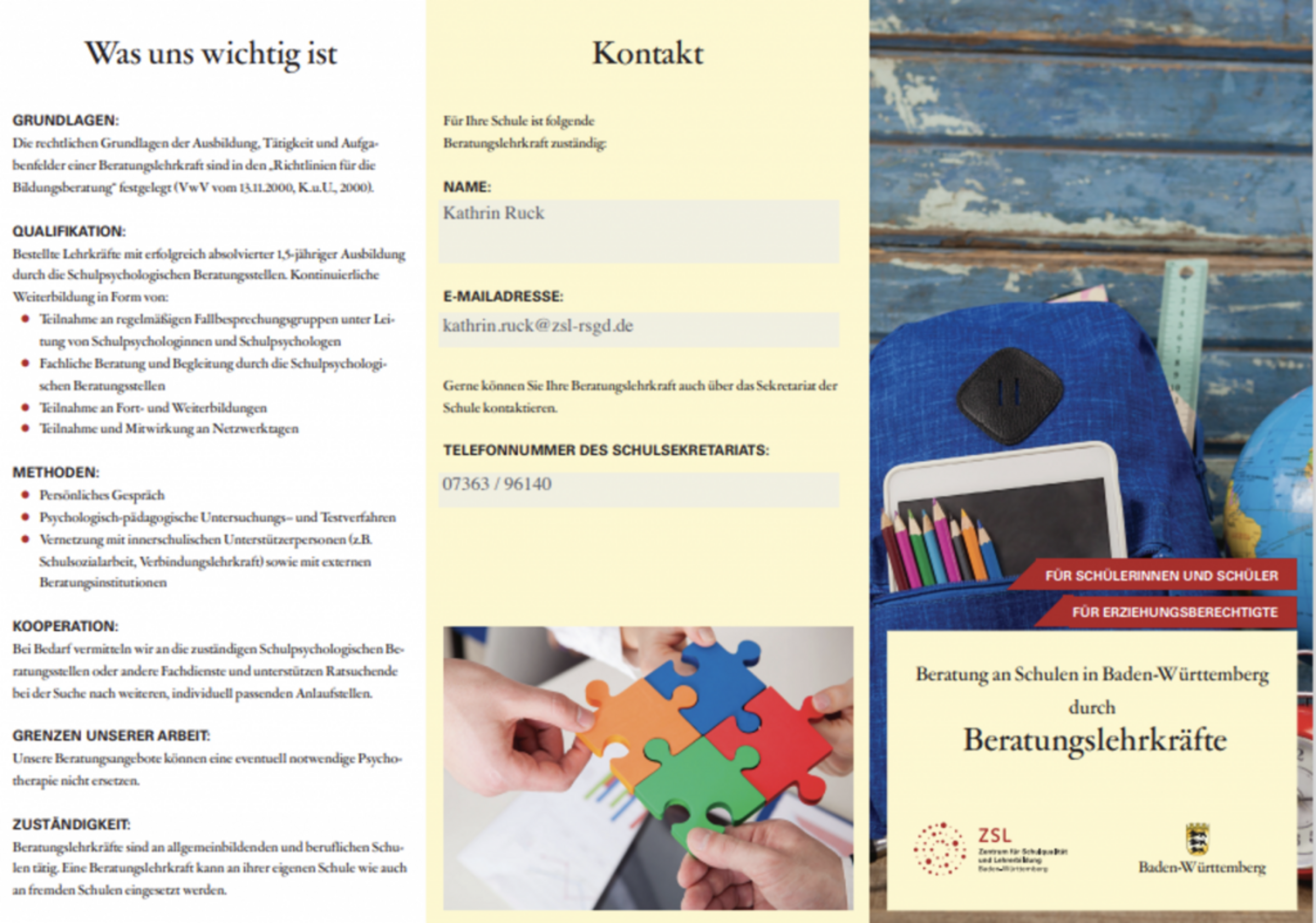 Informationen für Schüler und Eltern